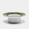 Rosenthal Meets Versace Gold Ivy Floral Print Porcelain Tea Candle Holder For Unisex