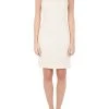 Versace Cream Knit Rose Gold Medusa Button Detail Sleeveless Fitted Dress M For Women