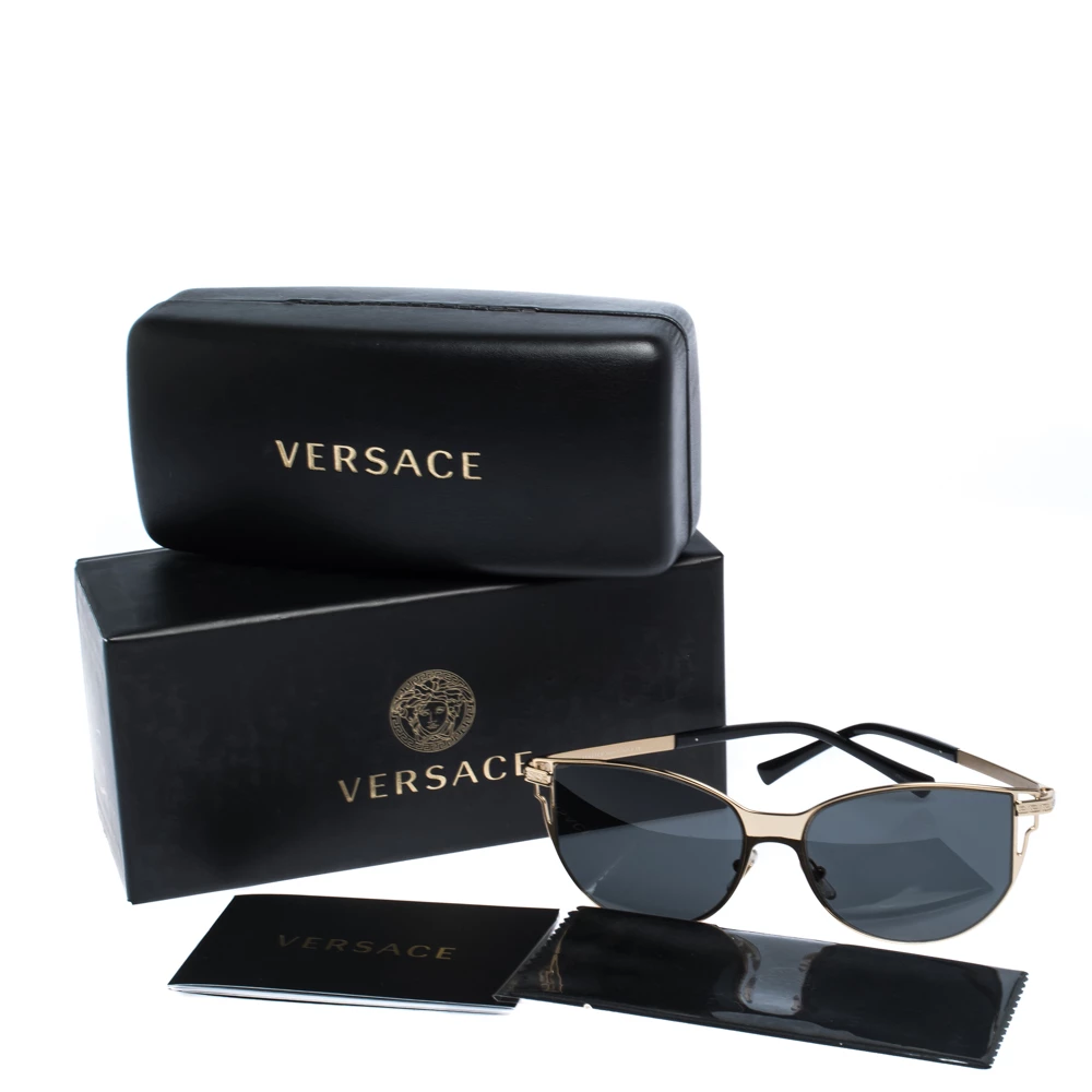 Versace Gold/Black MOD 2211 Sunglasses For Women - Image 7