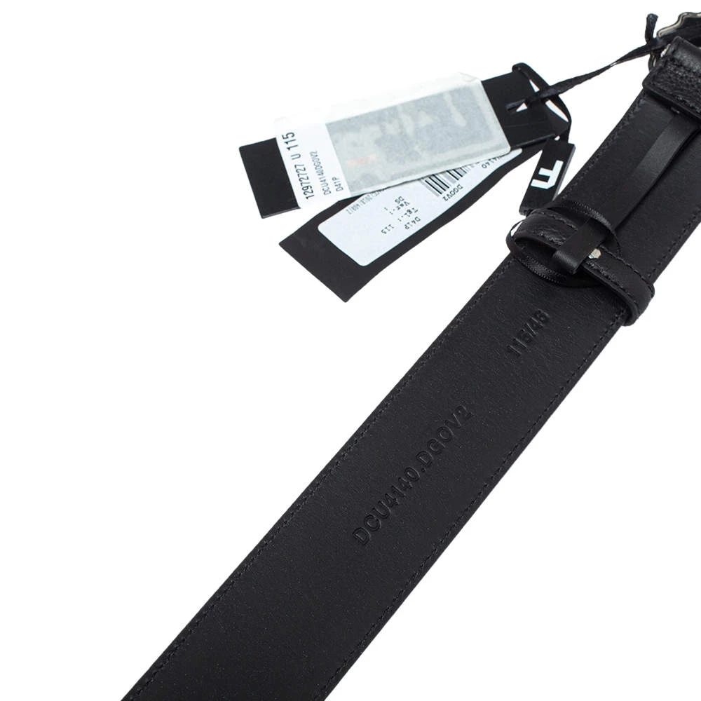 Versace Black Leather Medusa Buckle Belt 115CM For Women - Image 5