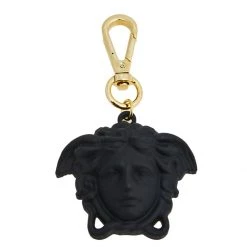 Versace Black La Medusa Silicone Key Chain For Women