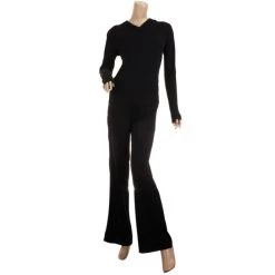 Versace Black Lounge Top And Pant Set For Women