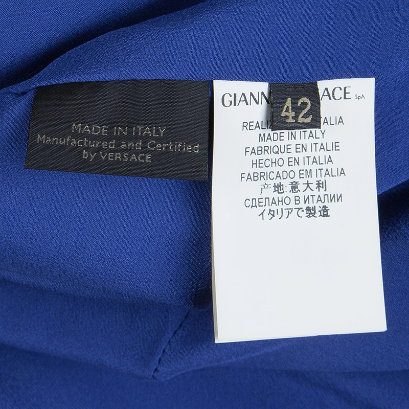 Versace Multicolor Sequin Embellished Short Sleeve Top M For Women - Image 10