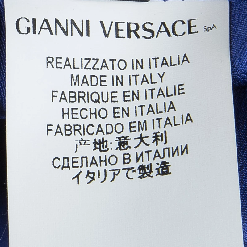 Versace Multicolor Sequin Embellished Short Sleeve Top M For Women - Image 11