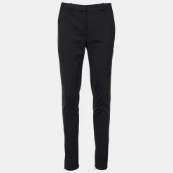 Versace Black Stretch Wool Tailored Trousers L For Women