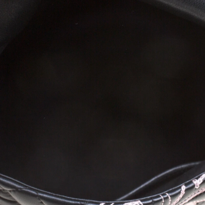 Versace Black/Pink Quilted Barocco Leather Top Handle Bag For Women - Image 7