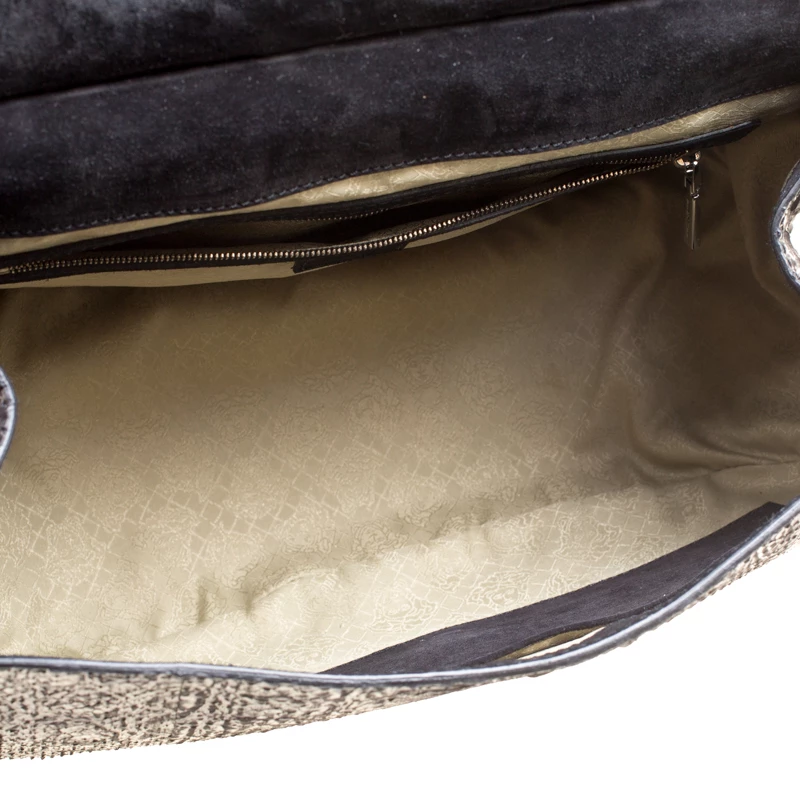 Versace Metallic Black Python Hobo For Women - Image 7