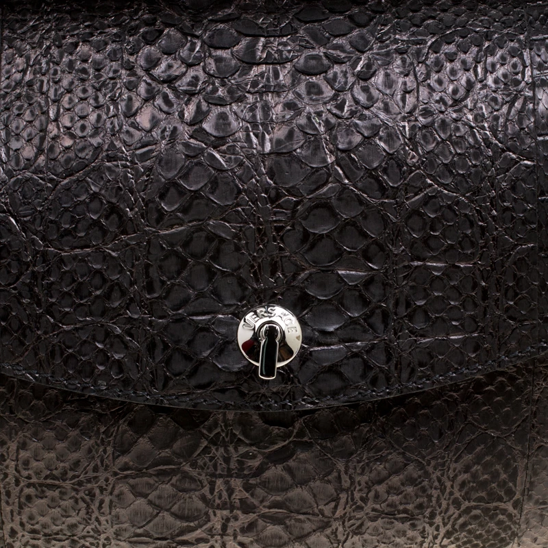 Versace Metallic Black Python Hobo For Women - Image 5