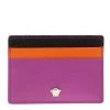 Versace Multicolor Leather Card Case For Women