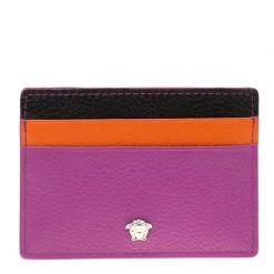 Versace Multicolor Leather Card Case For Women