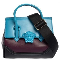 Versace Tri Color Leather Palazzo Empire Tote For Women