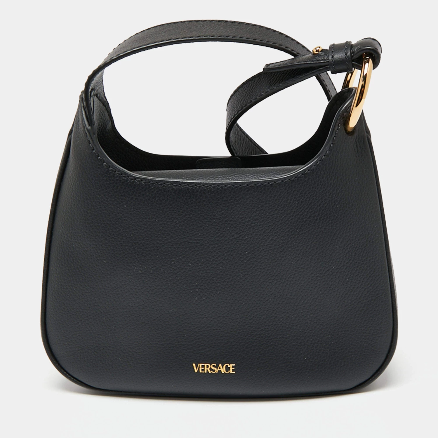 Versace Black Leather La Medusa Crossbody Bag For Women - Image 4
