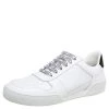 Versace White Leather Ilus Trainers Sneakers Size 41 For Women