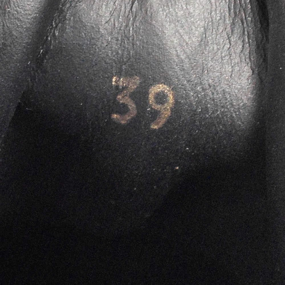 Versace Black Leather Medusa Strap Sneakers Size 39 For Women - Image 8