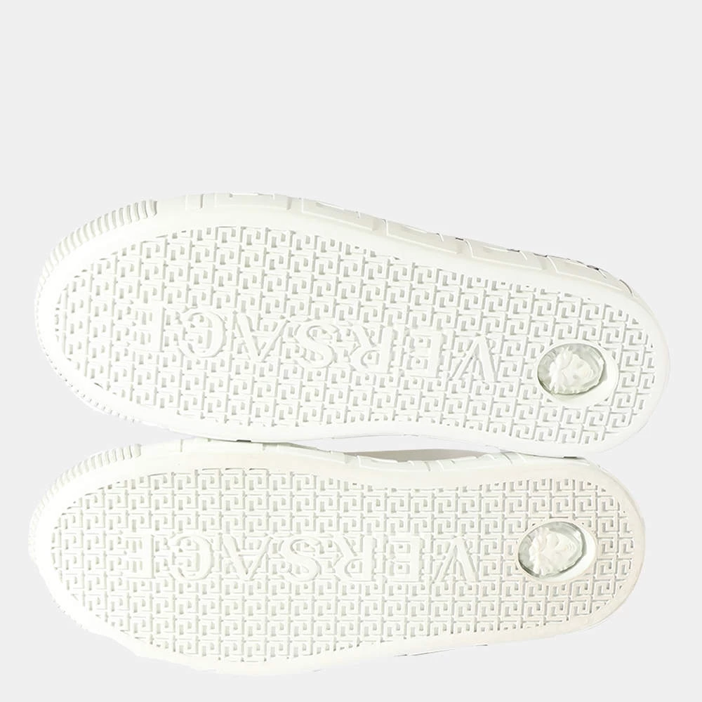 Versace White Leather Greca Logo Low Top Sneaker EU 38 For Women - Image 4