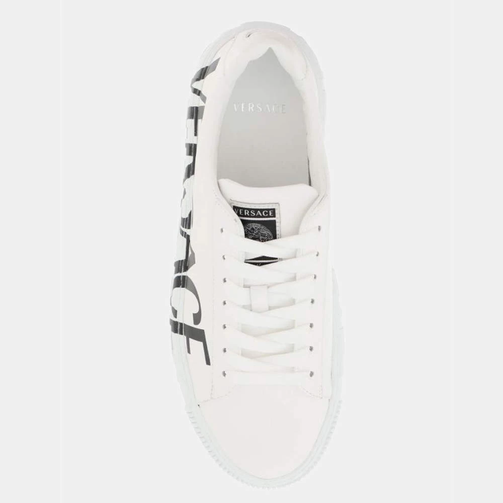 Versace White Logo Greca Sneakers Size EU 39.5 For Women - Image 3