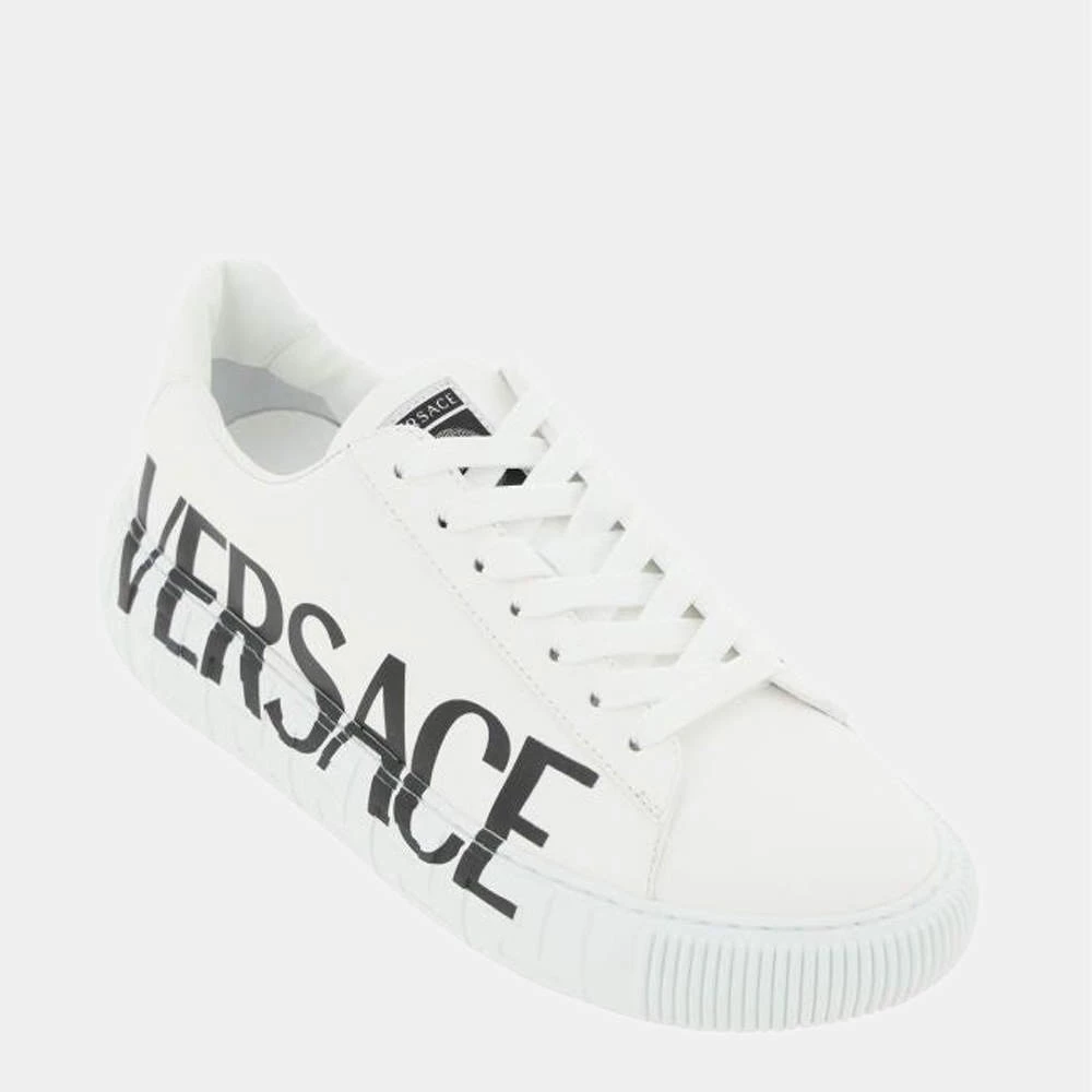 Versace White Logo Greca Sneakers Size EU 39.5 For Women - Image 2