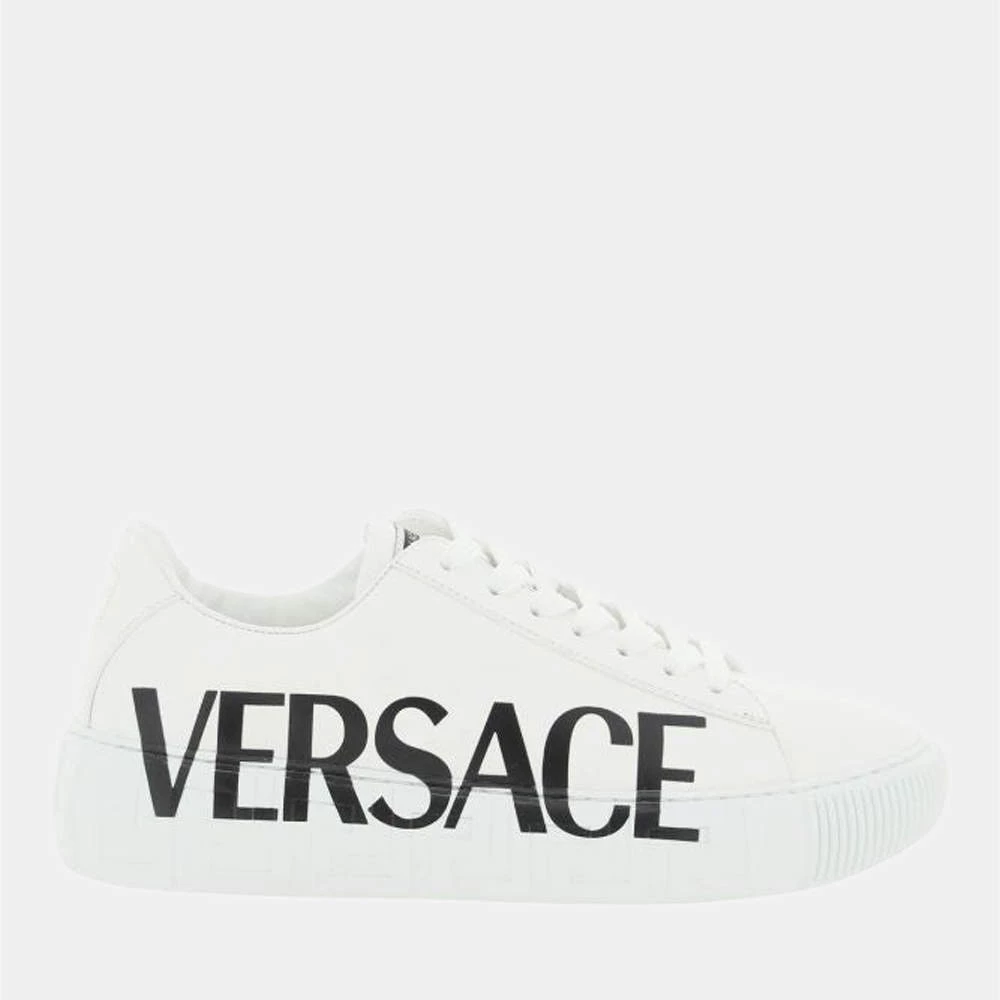 Versace White Logo Greca Sneakers Size EU 39.5 For Women