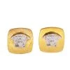 Versace Medusa Two Tone Square Clip-on Stud Earrings For Women