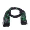 Versace Black & Purple Floral Print Silk Stole For Women