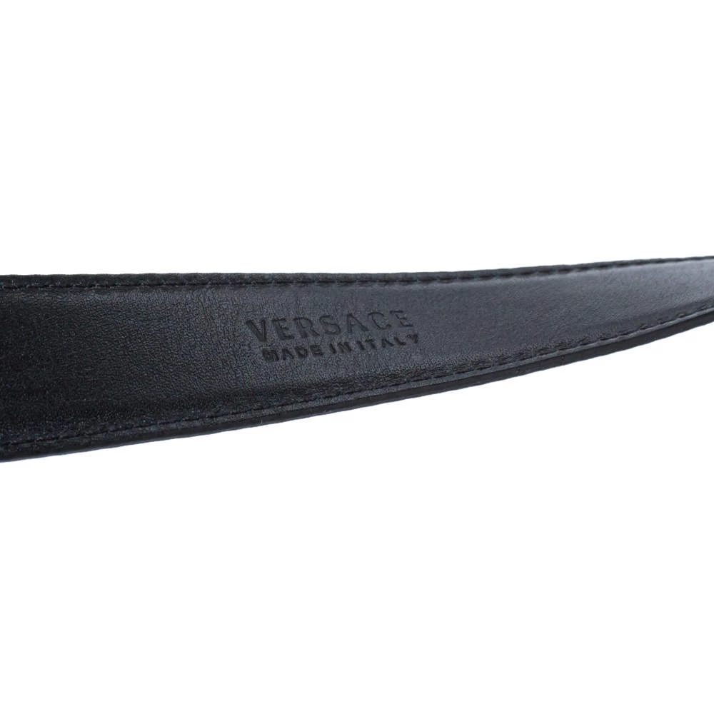 Versace Black Patent Leather Medusa Buckle Belt 95CM For Women - Image 5