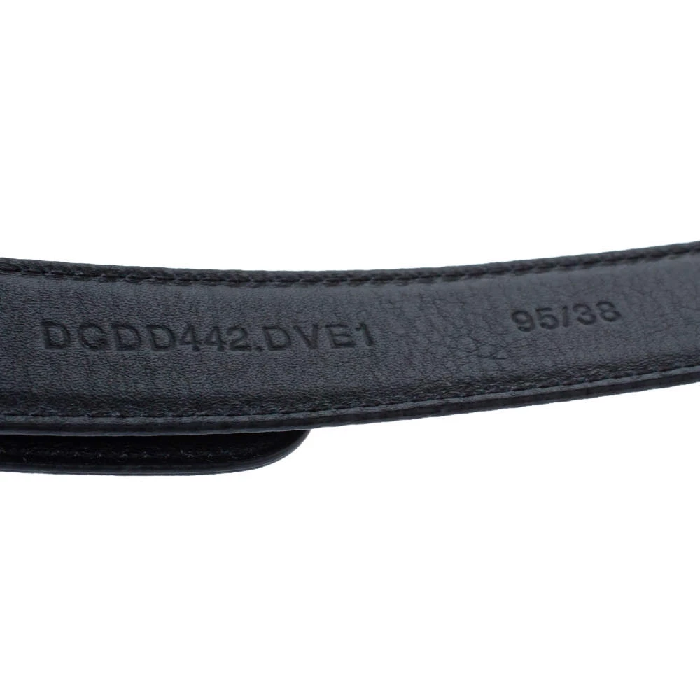 Versace Black Patent Leather Medusa Buckle Belt 95CM For Women - Image 6