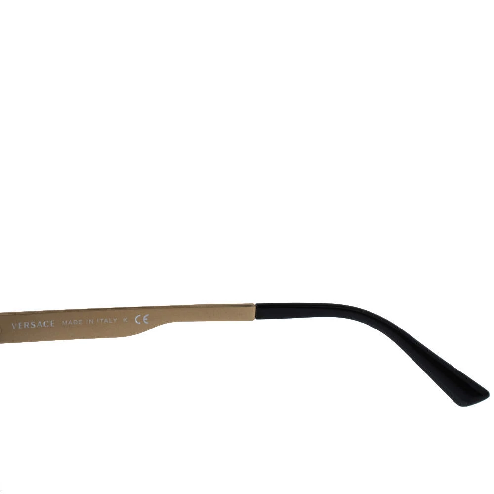 Versace Black & Gold/ Grey MOD 4330 Round Sunglasses For Women - Image 6