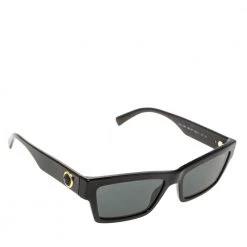 Versace Black Medusa Ares Square Sunglasses For Women