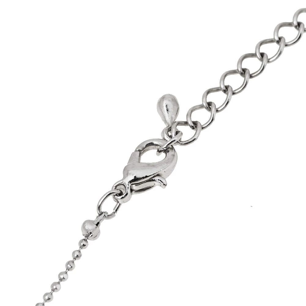 Versace Medusa Silver Tone Multi Charm Pendant Necklace For Women - Image 4