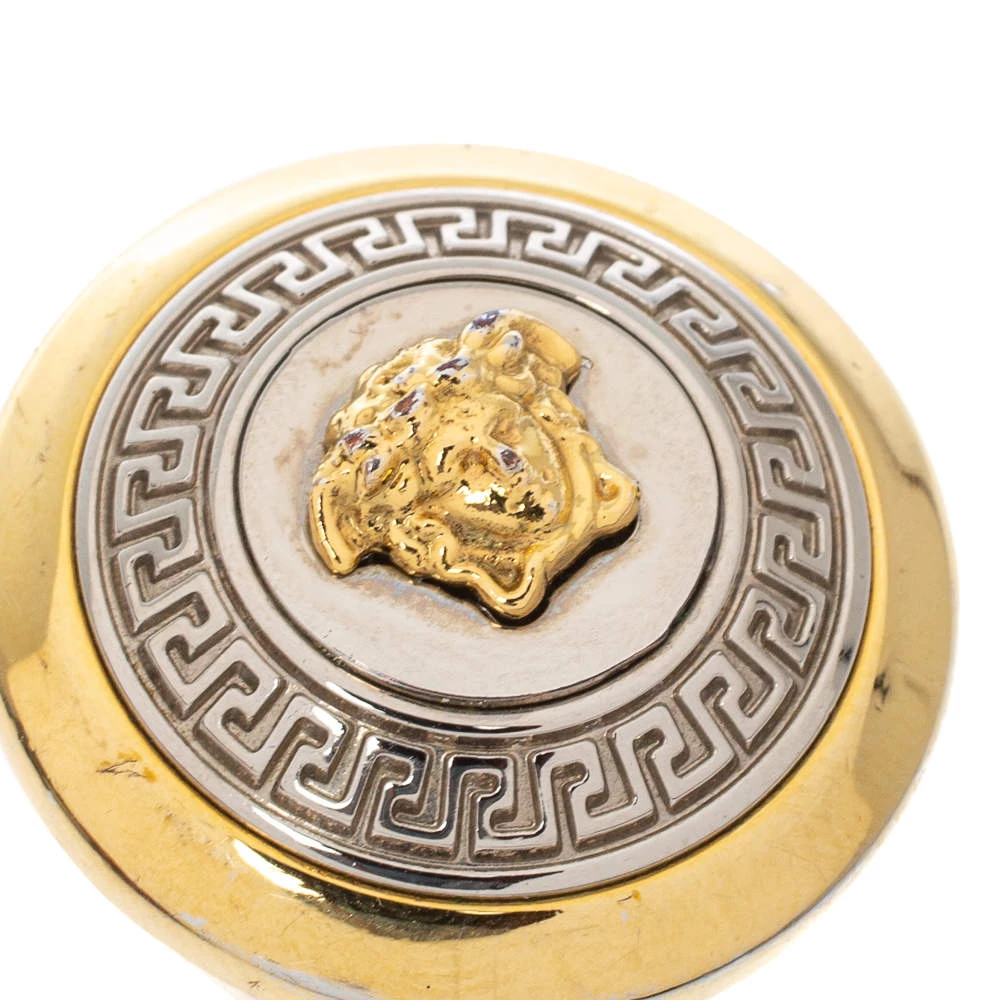 Versace Two Tone Vanitas Medusa Ring Size EU 53 For Women - Image 3