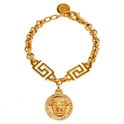 Versace Greca And Medusa Icon Chain Bracelet For Women