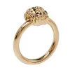 Versace Pale Gold Tone Strong Wrap Medusa Ring Size EU 50.5 For Women