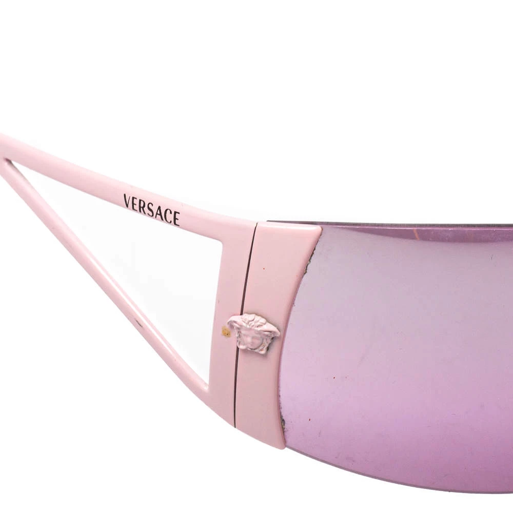Versace Pink Tone/Dark Pink Gradient 2034 Medusa Shield Sunglasses For Women - Image 4