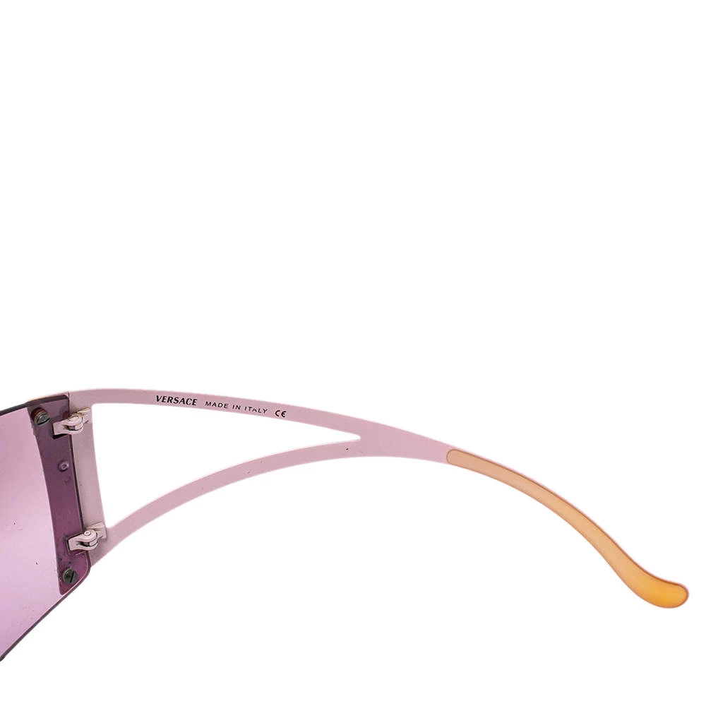 Versace Pink Tone/Dark Pink Gradient 2034 Medusa Shield Sunglasses For Women - Image 6