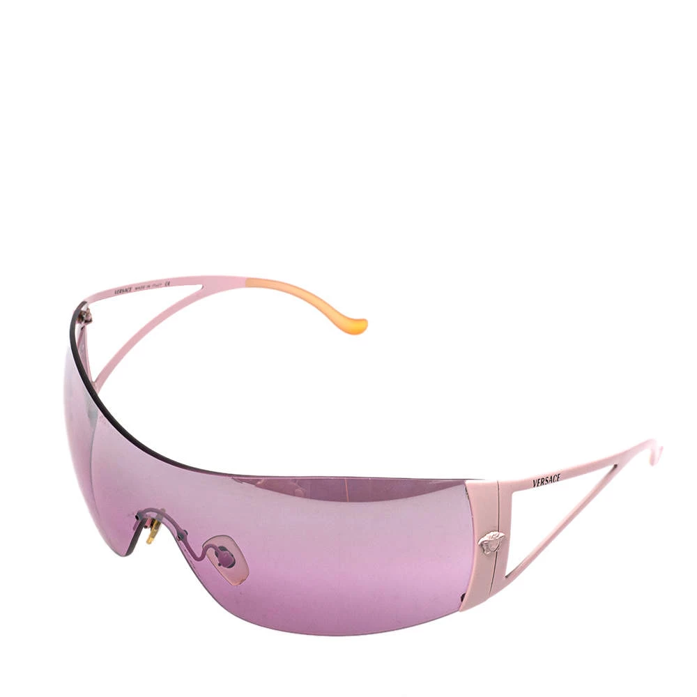 Versace Pink Tone/Dark Pink Gradient 2034 Medusa Shield Sunglasses For Women - Image 3