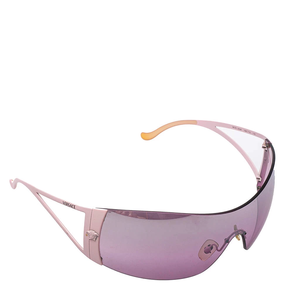 Versace Pink Tone/Dark Pink Gradient 2034 Medusa Shield Sunglasses For Women