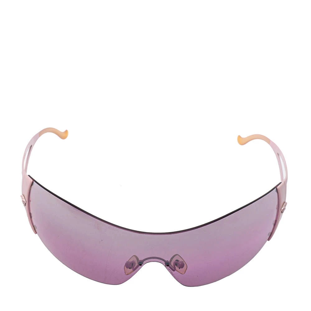 Versace Pink Tone/Dark Pink Gradient 2034 Medusa Shield Sunglasses For Women - Image 2