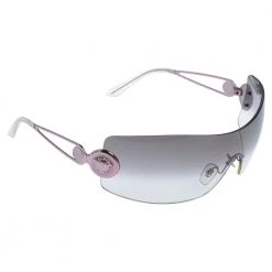 Versace Pink Metal/Grey Gradient Medusa 2036 Shield Sunglasses For Women