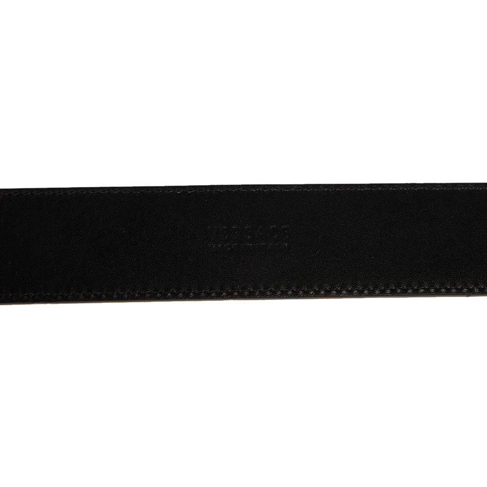 Versace Black Leather Medusa Square Buckle Belt 95CM For Women - Image 6