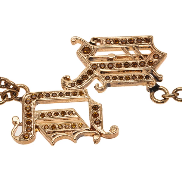 Versace Gold-Plated Chain Linked Ring And Bangle 19CM Size 54 For Women - Image 6