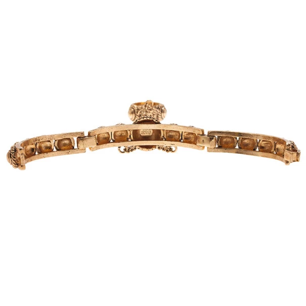 Versace Gold-Plated Chain Linked Ring And Bangle 19CM Size 54 For Women - Image 7