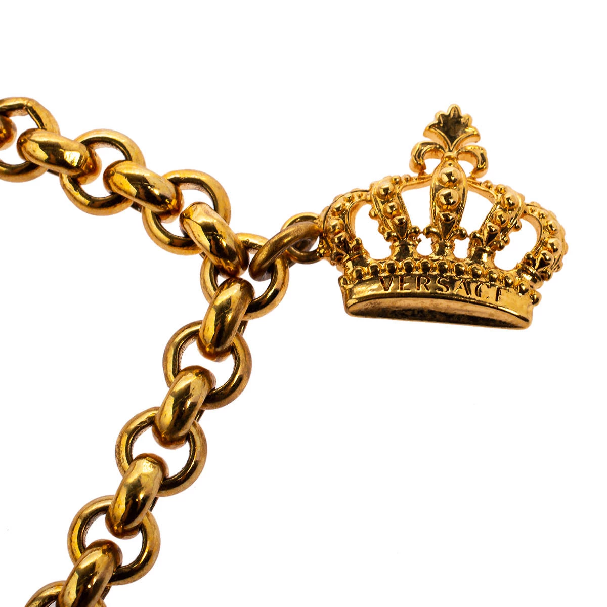 Versace Crystal Gold Tone Charm Bracelet For Women - Image 2