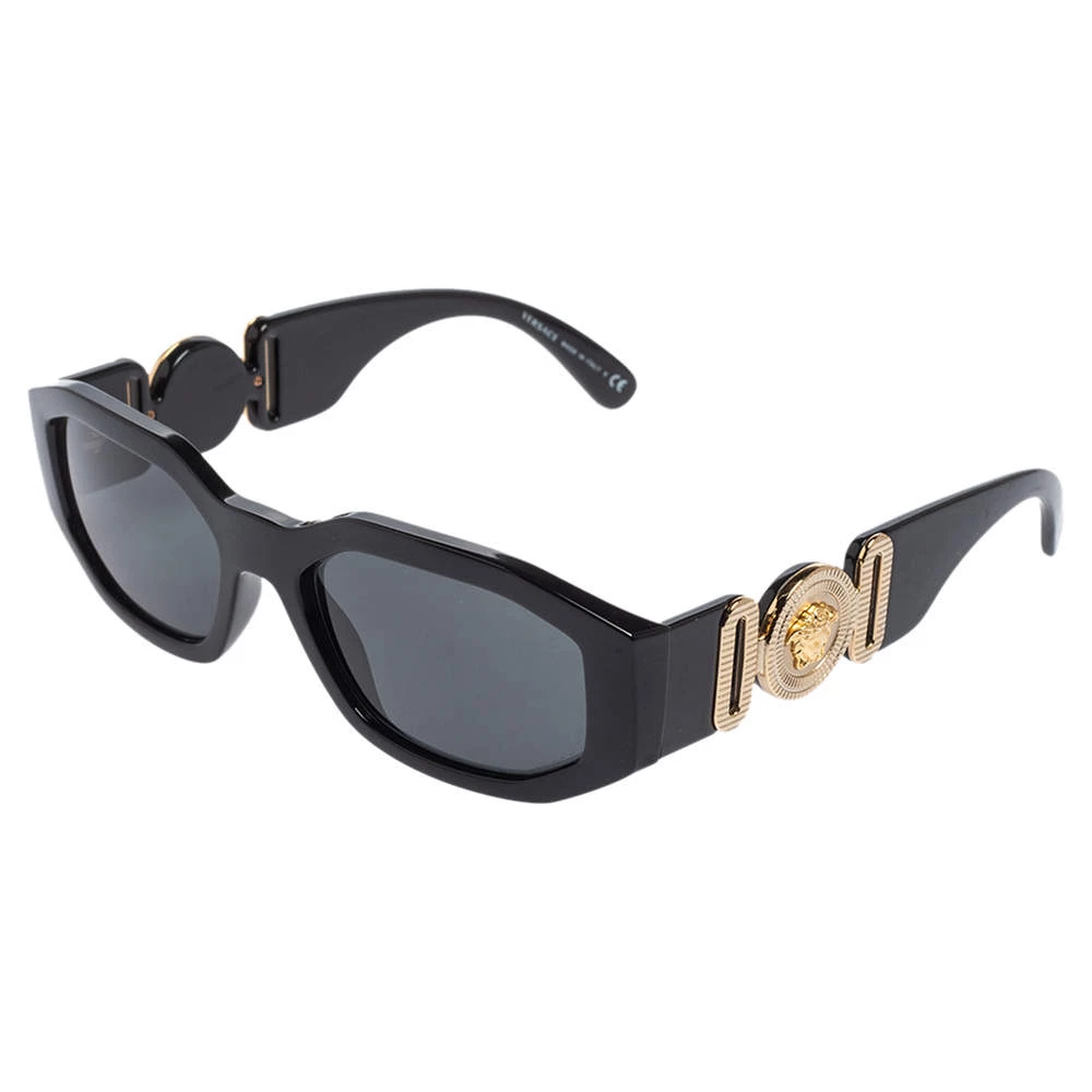 Versace Black / Grey 4361 Medusa Biggie Rectangle Sunglasses For Women - Image 3