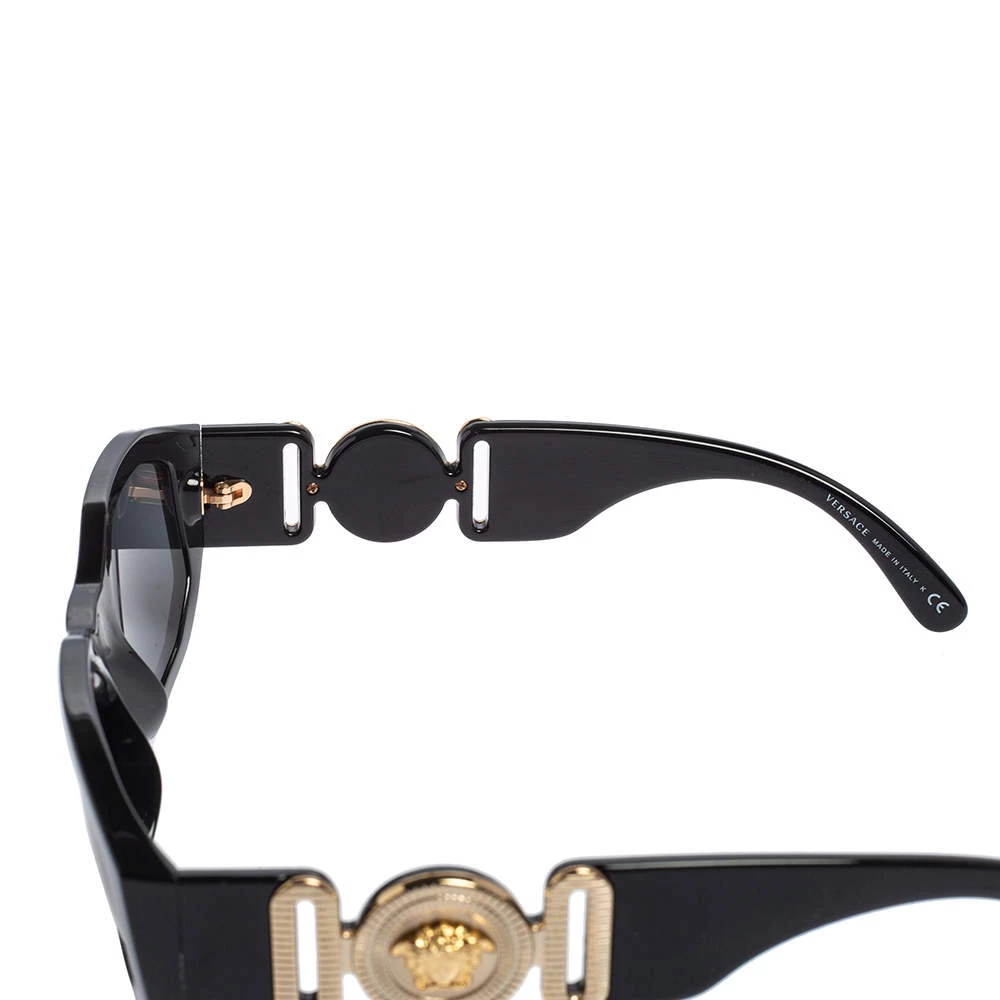 Versace Black / Grey 4361 Medusa Biggie Rectangle Sunglasses For Women - Image 6
