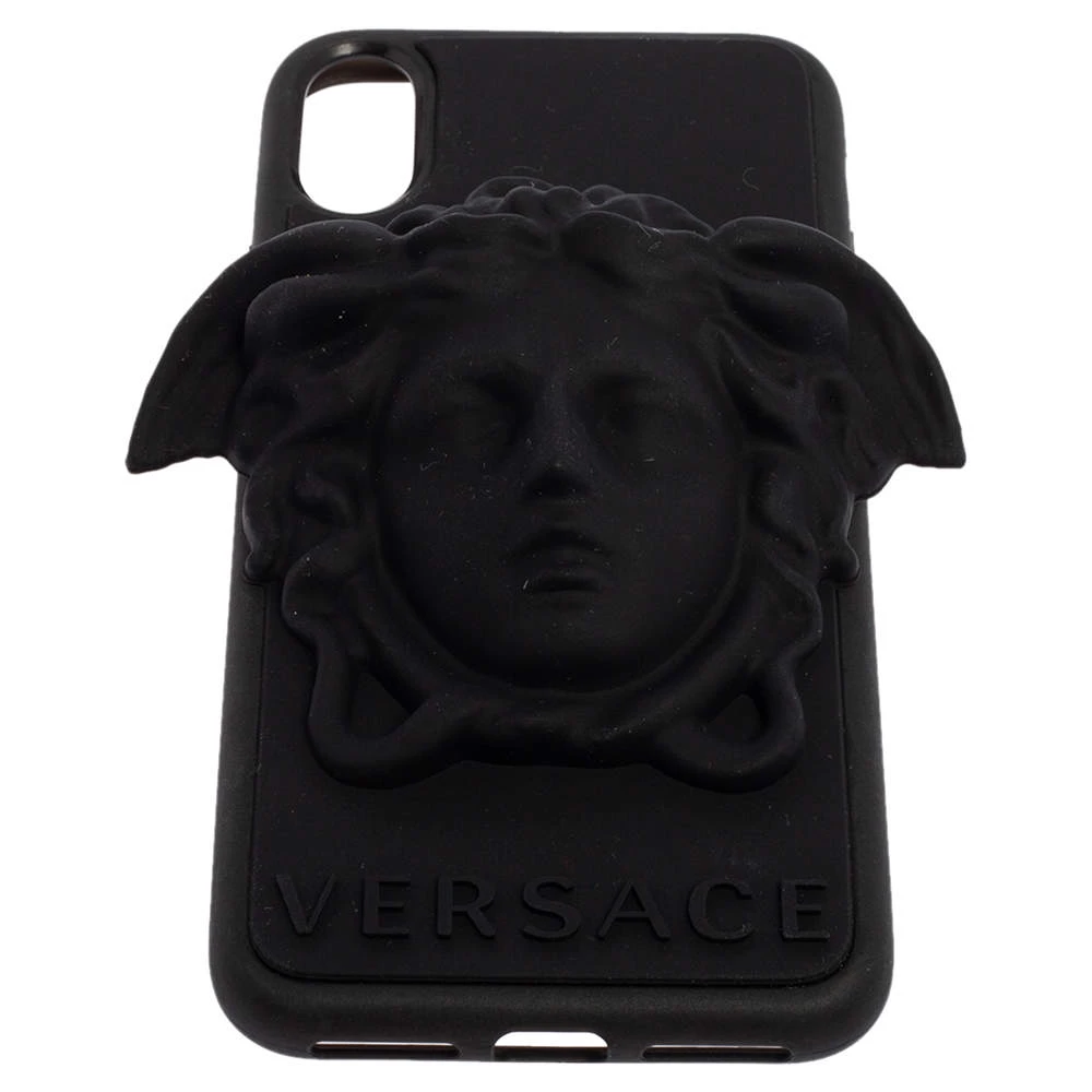 Versace Black Silicone Medusa IPhone X Cover For Women - Image 4