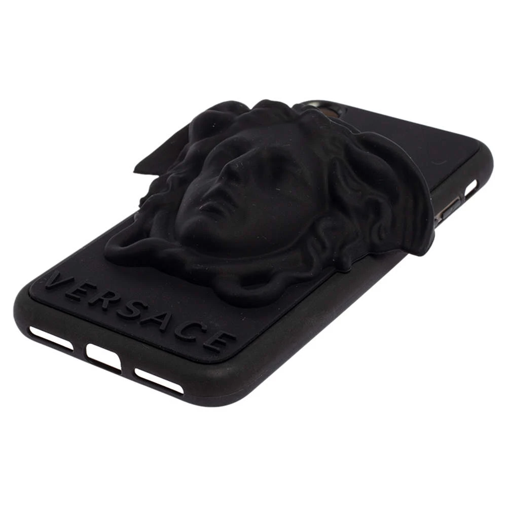 Versace Black Silicone Medusa IPhone X Cover For Women - Image 9