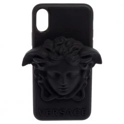 Versace Black Silicone Medusa IPhone X Cover For Women