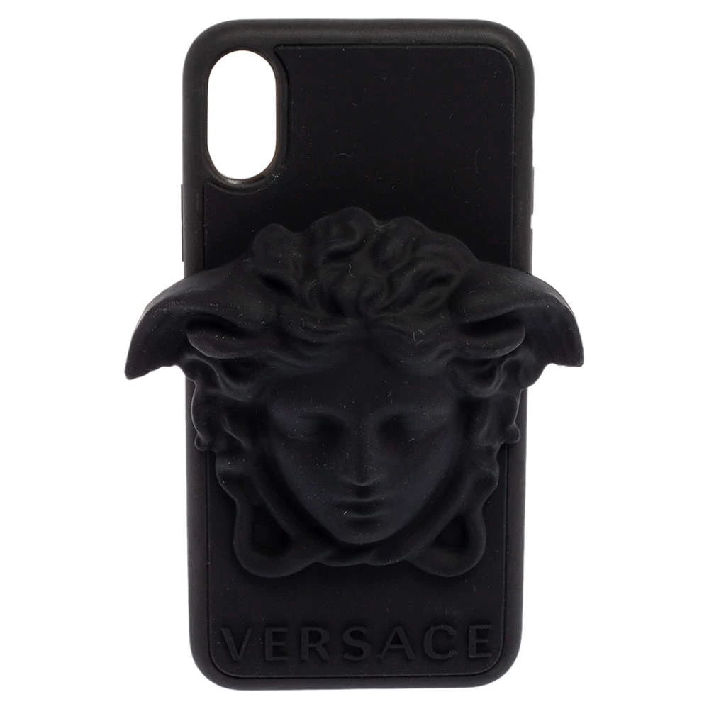 Versace Black Silicone Medusa IPhone X Cover For Women