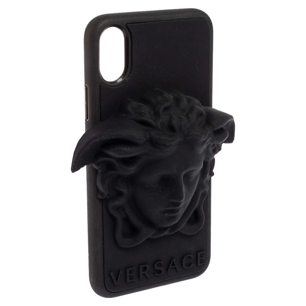 Versace Black Silicone Medusa IPhone X Cover For Women - Image 3
