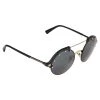 Versace Black/ Grey 4337 Round Sunglasses For Women